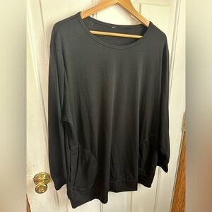 Black Long Sleeve Top Women’s 20W Plus Size Casual Basic Everyday Layering